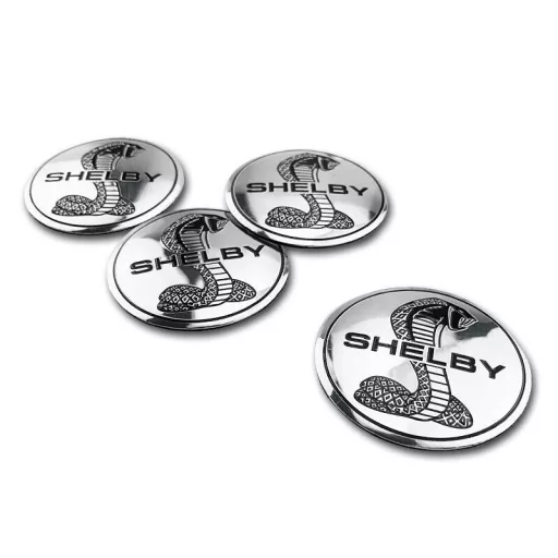 3D autó Ford Mustang Shelby felniközép kupak matrica (4 db) 56 mm, alumínium
