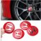 3D autó Honda piros felniközép kupak matrica (4 db) 65 mm, alumínium