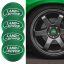 3D autó Land Rover zöld felniközép kupak matrica (4 db) 56 mm, alumínium