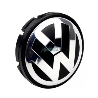   3D autó Wolksvagen fekete, felniközép 56 mm, kupak ABS, alumínium, 4 db-os szett
