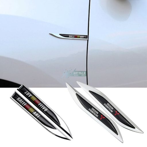 Mitsubishi Rally Art 3D autó matrica (2 db) szett