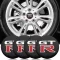 3D autó Nissan GTR felniközép kupak matrica (4 db) 56 mm alumínium