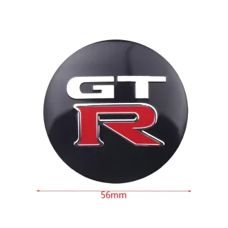   3D autó Nissan GTR felniközép kupak matrica (4 db) 56 mm alumínium