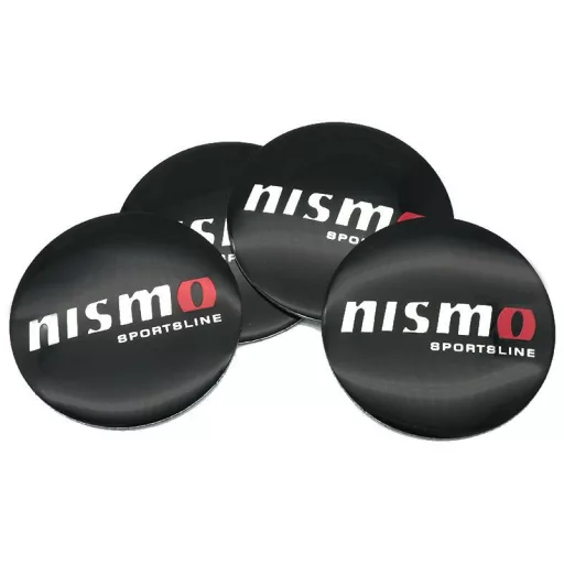 3D autó Nissan Nismo felniközép kupak matrica (4 db) 56 mm alumínium