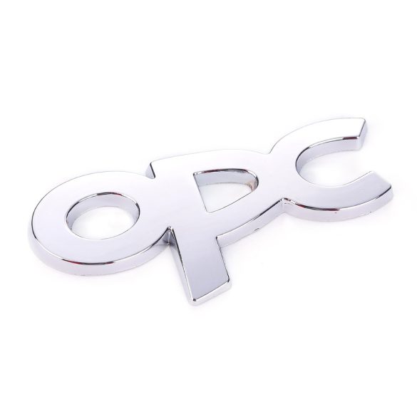 3D autó matrica Opel OPC fényes ezüst