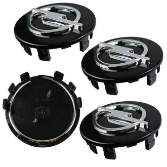 3D autó Opel fekete felniközép kupak (4 db) 64 mm