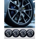3D autó Peugeot  fekete felniközép kupak matrica (4 db) 56 mm, alumínium