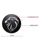 3D autó Peugeot  fekete felniközép kupak matrica (4 db) 56 mm, alumínium