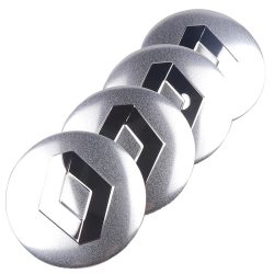   3D autó Renault ezüst felniközép kupak matrica (4 db) 56 mm, alumínium