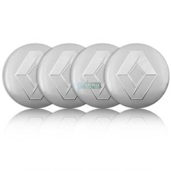   3D autó Renault ezüst felniközép kupak matrica (4 db) 56 mm, alumínium