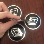 3D autó Renault fekete felniközép kupak matrica (4 db) 68 mm, alumínium