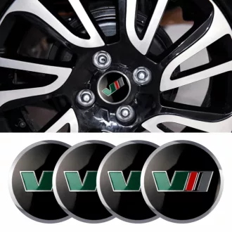  3D autó Skoda VRS felniközép kupak matrica (4 db) 56 mm alumínium