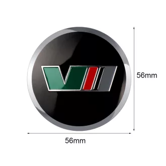   3D autó Skoda VRS felniközép kupak matrica (4 db) 56 mm alumínium