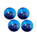 3D autó Subaru királykék felniközép kupak matrica (4 db) 56 mm, alumínium