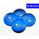 3D autó Subaru királykék felniközép kupak matrica (4 db) 56 mm, alumínium