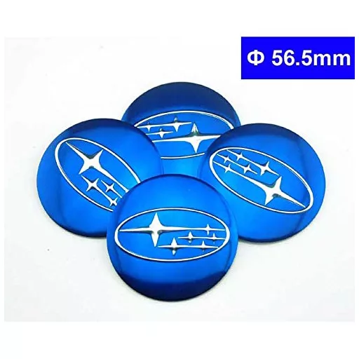 3D autó Subaru királykék felniközép kupak matrica (4 db) 56 mm, alumínium