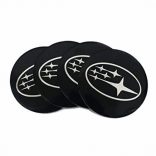 3D autó Subaru fekete felniközép kupak matrica (4 db) 56 mm, alumínium