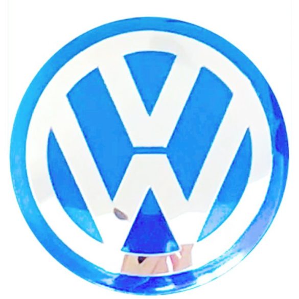 3D autó Volkswagen azúrkék felniközép kupak matrica (4 db) 56 mm alumínium