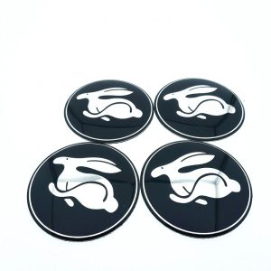 3D autó Volkswagen GTI Rabbit felniközép kupak matrica (4 db) 56 mm alumínium