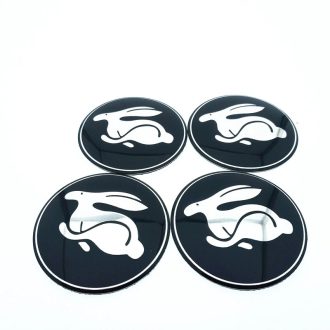   3D autó Volkswagen GTI Rabbit felniközép kupak matrica (4 db) 56 mm alumínium