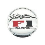 3D autó F1 Sport ezüst felniközép kupak matrica (4 db) 56 mm alumínium