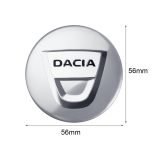 3D autó Dacia ezüst felniközép kupak matrica (4 db) 56 mm alumínium