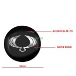 3D autó SsangYong fekete felniközép kupak matrica (4 db) 56 mm alumínium