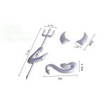 3D autó ördög matrica arany színű