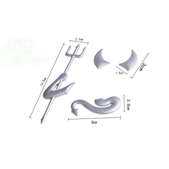 3D autó ördög matrica arany színű