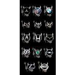 3D autó ördög matrica ezüst színű