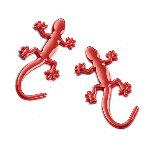 3D metal Gekkó matrica piros színű, Audi-hoz