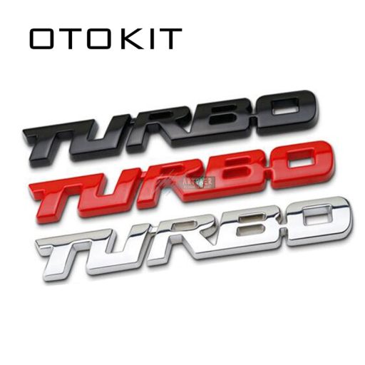 Turbo 3D metal autós matrica