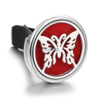   Lepke - Aromaterápiás autóillatosító - rozsdamentes acél aroma diffúzor