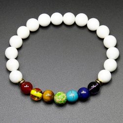   Tridacna és a 7 kristály a csakrák gyógyítására ásvány karkötő