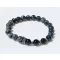 Ásvány karkötő labradorit, ónix - gun metal korona charm