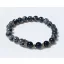 Ásvány karkötő labradorit, ónix - gun metal korona charm