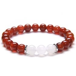 Ásvány karkötő karneol és jáde