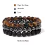 Ásvány karkötő 3-as szett Tiger Eye-Hematite-Lávakő