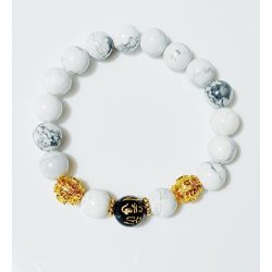   Ásvány karkötő Feng Shui aranyozott vagyon és sok szerencsét howlit 