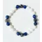 Ásvány karkötő tridacna, ónix és lapis lazuli