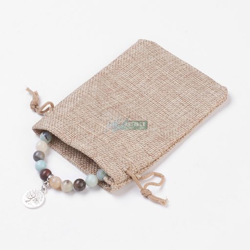 Ásvány karkötő - Om szimbólum (szent hang) és életfa ajándék tasakkal