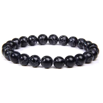 Ásvány karkötő fekete türkiz