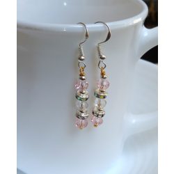   Modern üveg kristály abakusz gyöngyök fülbevaló (1 pár)