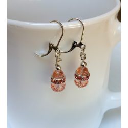   Modern üveg kristály abakusz gyöngyök fülbevaló (1 pár)