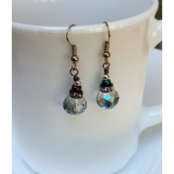   Modern üveg kristály abakusz gyöngyök fülbevaló (1 pár)