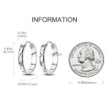 Fülbevaló 925 S ezüstözött karika pillangó mintás kristályokkal (1 pár)