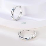 Fülbevaló 925 S ezüstözött karika pillangó mintás kristályokkal (1 pár)