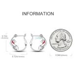 Fülbevaló 925 S ezüstözött cica figurával (1 pár)