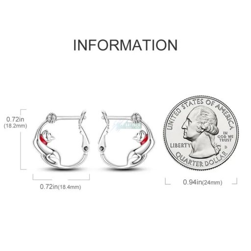 Fülbevaló 925 S ezüstözött cica figurával (1 pár)