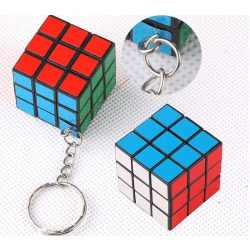   Mini ügyességi játék, kulcstartó, táskadísz Rubik kocka